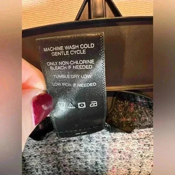 Ali Miles brushed knit peplum jacket size Large 3/4 bell sleeves artsy colorful - Picture 4 of 8